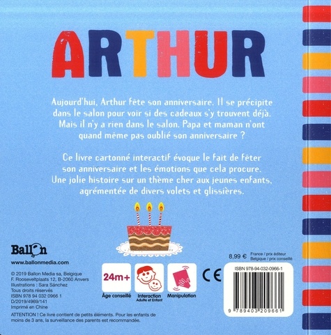Arthur Fete Son Anniversaire De Ballon Album Livre Decitre