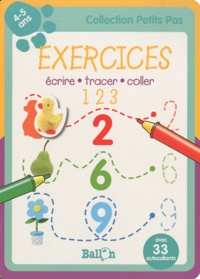  Ballon - Exercices écrire-tracer-coller 1-2-3 (4-5 ans).