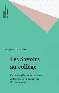 Les savoirs au collège