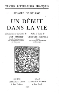 Un Début dans la vie