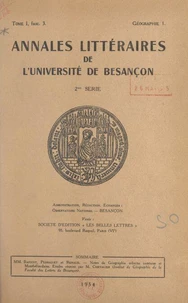 Notes de géographie urbaine comtoise et montbéliardaise