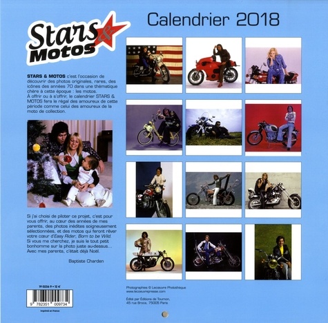 Calendrier Stars & motos  Edition 2018