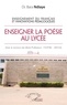 Bara Ndiaye - Enseigner la poésie au lycée - Enseignement du français et innovations pédagogiques.