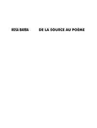 Barba Rosa - De la source au poème.