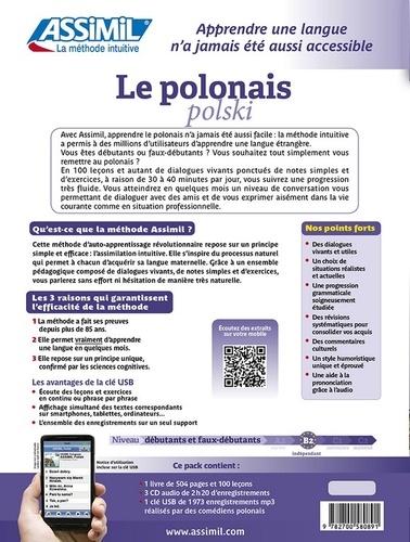 Le polonais, superpack débutants et faux-débutants B2. Avec 3 CD Audio  avec 1 Clé Usb