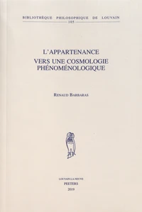 L'appartenance, vers une cosmologie phénoménologique