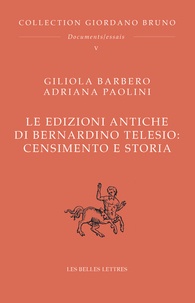  Barbero - Le edizioni antiche di Bernardino Telesio.