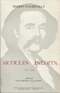 Articles inédits, 1852-1884