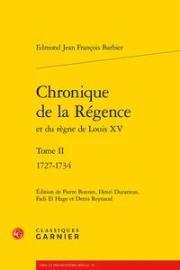 Chronique de la régence et du règne de Louis XV