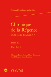 Chronique de la régence et du règne de Louis XV