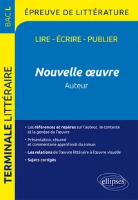 Nouvelle oeuvre au programme Bac L 2017 Tle Littéraire