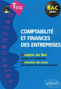 Comptabilité et finances des entreprises Tle STG