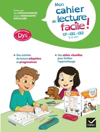 Mon cahier de lecture facile ! adapté aux enfants DYS ou en difficulté d'apprentissage CP-CE1-CE2