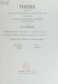 Contribution à la minéralogie de l'Iran