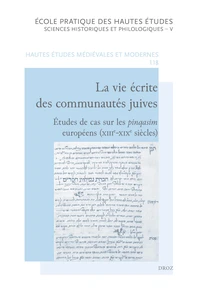 La vie écrite des communautés juives