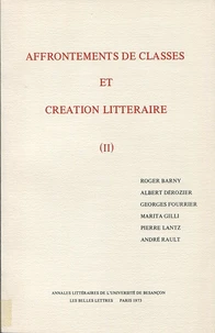 Affrontements de classes et création littéraire