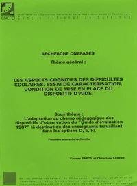 Les aspects cognitifs des difficultés scolaires