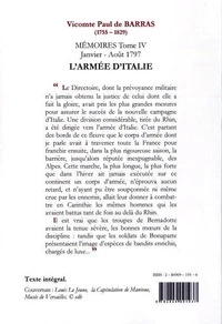 Mémoires : volume 4, l'armée d'Italie : 29 nivôse an V-29 thermidor an V