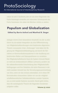 Barrie Axford et Manfred Steger - Populism and Globalization - ProtoSociology Volume 37.