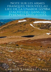 Note sur les armes franques trouvées au lieu de la Unarde (2258 m d'altitude) dans les Pyrénées ariégeoises