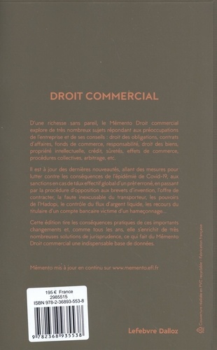 Droit commercial  Edition 2021