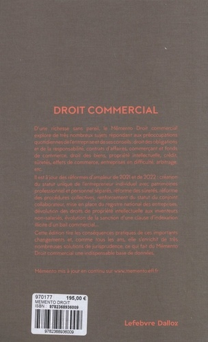 Droit commercial  Edition 2022