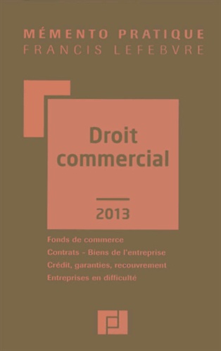 Droit commercial  Edition 2013