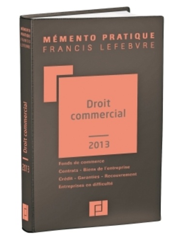 Droit commercial  Edition 2013