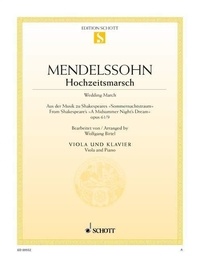 Bartholdy félix Mendelssohn - Marche nuptiale - du "Songe d'une nuit d'été". op. 61/9. viola and piano..