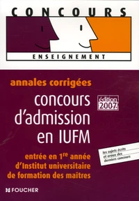 Concours d'admission en IUFM