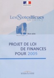  Ministère de l'Economie - Projet de loi de finances pour 2005.