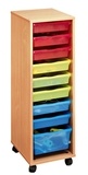  Collectif - Grande colonne à bacs multicolores.