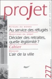 Bertrand Cassaigne et Thierry Paquot - Projet N° 277 Décembre 2003 : L'air de la ville.