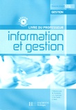 Frédérique Brossillon et Martine Burnens - Information et gestion 1e STG Gestion - Livre du professeur. 1 Cédérom