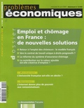 Chantal Euzéby - Problèmes économiques N° 2922. Mercredi 25 : Emploi et chômage en France : de nouvelles solutions.