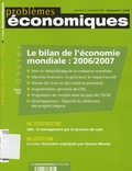 OCDE - Problèmes économiques N° 2935, mercredi 21 : Le bilan de l'économie mondiale 2006/2007.