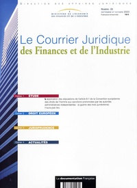  Ministère de l'Economie - Le Courrier juridique des finances et de l'industrie N° 23, Septembre-Oct : .