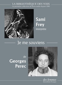Georges Perec - Je me souviens. 1 CD audio MP3