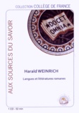 Harald Weinrich - Langues et littératures romanes. 1 CD audio