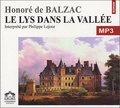 Honoré de Balzac et Philippe Lejour - Le lys dans la vallée - CD audio MP3.