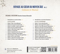 Guillaume de Machaut : Voyage au coeur du Moyen âge. Lais de la Rose et de la Fonteinne  1 CD audio