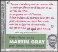 Anne Brownstone et Martin Gray - Entretiens avec Martin Gray. 1 CD audio
