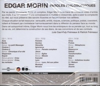 Paroles philosophiques. L'abécédaire sonore d'Edgar Morin en 26 thèmes biographiques, sociologiques et philosophiques  avec 3 CD audio