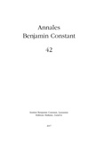  Institut Benjamin Constant - Annales Benjamin Constant N° 42 : L'actualité Benjamin Constant - Actes du colloque international tenu à Lausanne le 6 mai 2017.