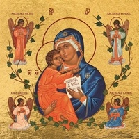 A PRECISER - La Vierge aux Anges - Mini icône autocollante 8.1x8.1 cm - 2186.13
