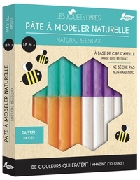 MDS - Pâte à modeler cire d'abeille. 4 couleurs pastel