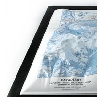 Carte des pistes Paradiski. Les Arcs, Peisey-Vallandry, Sainte Foy Tarentaise