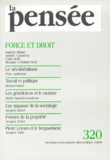 Monique Weyl et Colas Duflo - La Pensee N° 320 Octobre-Novembre-Decembre 1999 : Force Et Droit.