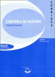 Christian Goujet - Contrôle de gestion Corrigé - Epreuve 7 du DECF, Cas pratiques, 9ème édition 2002/2003.