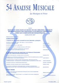 Mihu Iliescu et Laurence Le Diagon-Jacquin - Analyse Musicale N° 54, Novembre 2006 : .